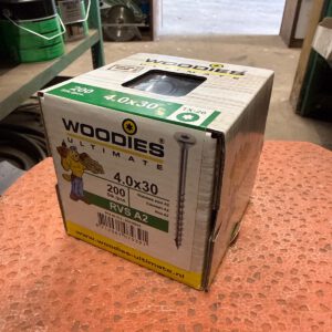 885.160 RVS schroeven Woodies 4 x 30 mm - 200 st