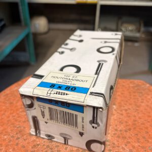 800.220 Pak Houtdraaibouten 8 x  80 mm (100)